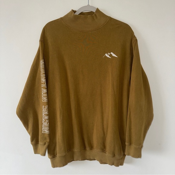 Aerie Mountain Season Golden Brown Sweatshirt Women's Medium
Mock Neck Pockets - Picture 1 of 7